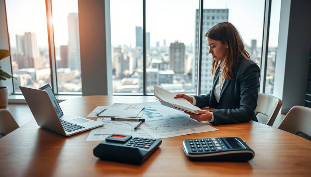 A detailed and professional scene depicting a MOTOEXPERT evaluation process, emphasizing a bright and modern office environment. In the foreground, a professional businesswoman in formal attire is engaged in analyzing documents, with a laptop open showing financial graphs. The middle ground features a large table with various vehicle valuation reports and a calculator, symbolizing a thorough assessment. In the background, floor-to-ceiling windows let in natural light, creating a warm and inviting atmosphere, while urban cityscape views are visible. The lighting is bright and evenly distributed, highlighting the focused elements on the table. The overall mood is one of professionalism and transparency, reflecting the thoroughness of the MOTOEXPERT valuation of 13,200 EUR. A detailed and professional scene depicting a MOTOEXPERT evaluation process, emphasizing a bright and modern office environment. In the foreground, a professional businesswoman in formal attire is engaged in analyzing documents, with a laptop open showing financial graphs. The middle ground features a large table with various vehicle valuation reports and a calculator, symbolizing a thorough assessment. In the background, floor-to-ceiling windows let in natural light, creating a warm and inviting atmosphere, while urban cityscape views are visible. The lighting is bright and evenly distributed, highlighting the focused elements on the table. The overall mood is one of professionalism and transparency, reflecting the thoroughness of the MOTOEXPERT valuation of 13,200 EUR.
