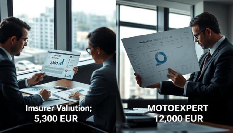 Ubezpieczyciel 5 300 EUR, a rzeczoznawca MOTOEXPERT 12 000 EUR
