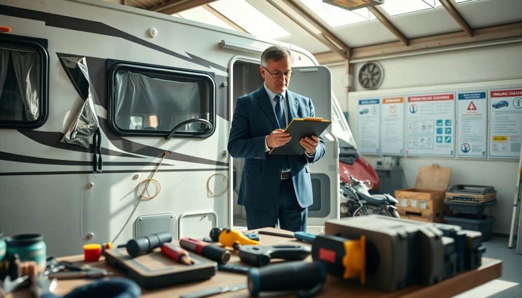 caravan damage assessment expert Poland