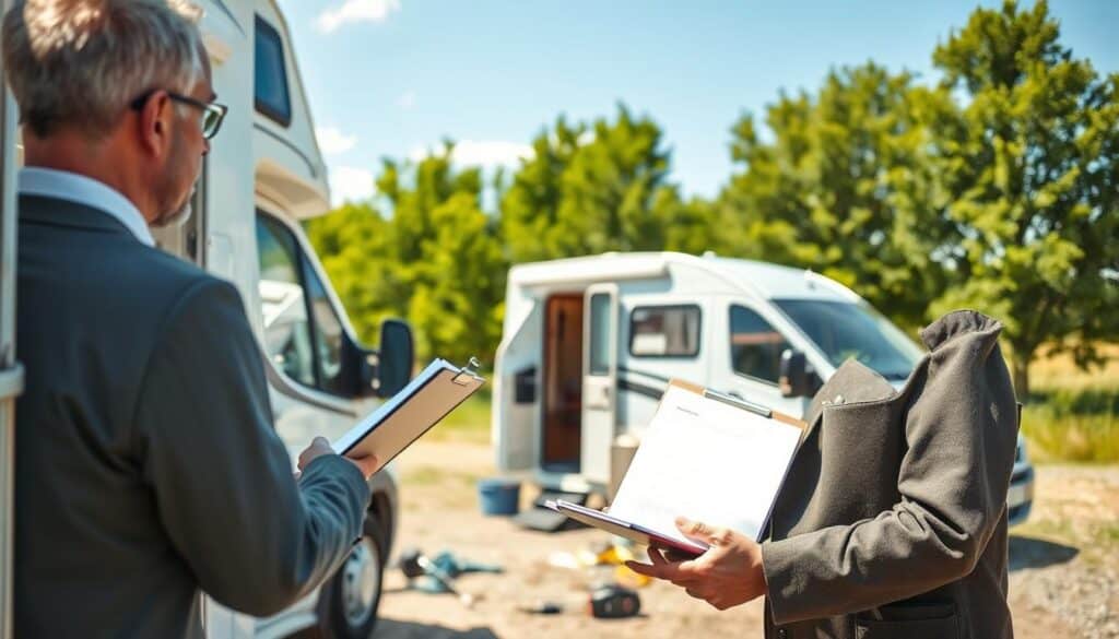 RV damage assessment for insurance claims