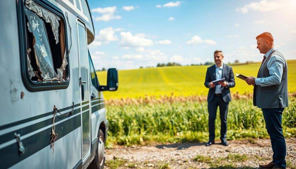 camper van damage report Poland